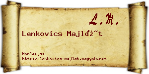 Lenkovics Majlát névjegykártya